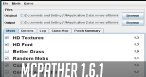 MCPatcher для minecraft 1.6.1